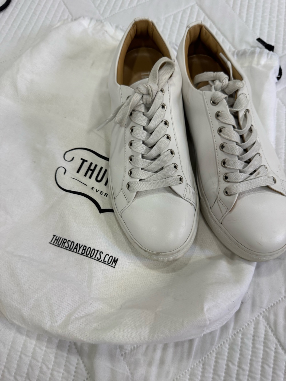 Thursday Boot Company White Leather Sneakers